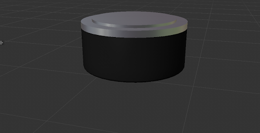 There is a black rim at the bottom of the lid. I duplicated the cylinder used for the lid and changed the 
          colour of the material to black